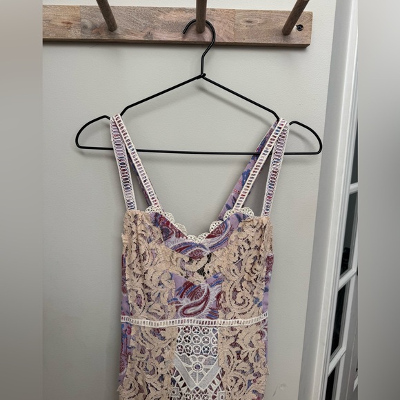 Free People White and Purple Lace Dress - Picture 7 of 12